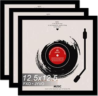 Vinyl Record Frame Display for 12 inch LP with 12.5x12.5 Album Cover