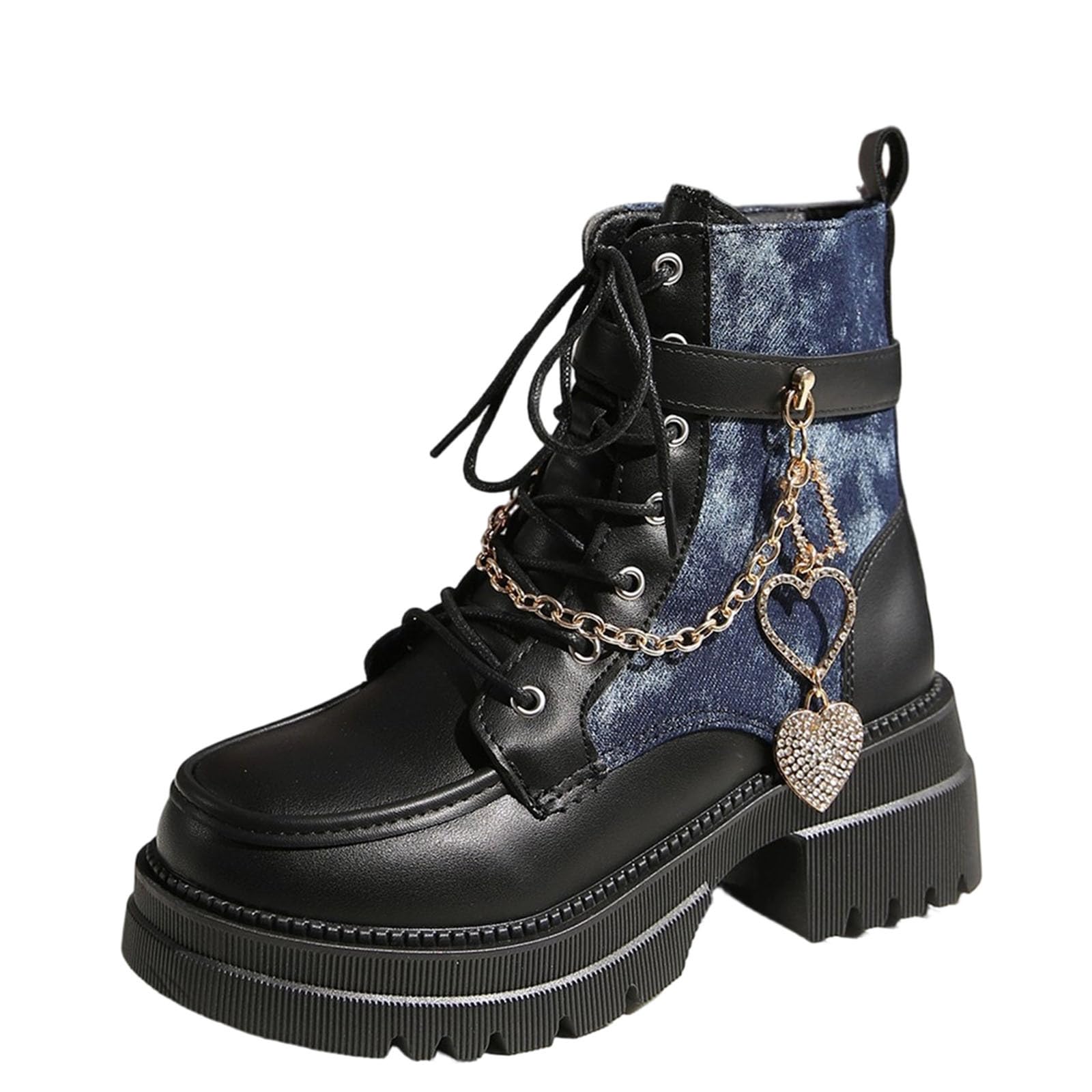 Bottes de rue épaisses pour femme en version décontractée multicolore