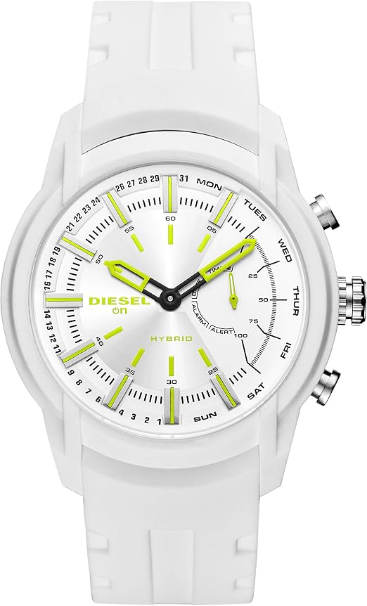 Amazon.com: Diesel On - Reloj inteligente híbrido de silicona para hombre,  rastreador de actividad compatible con teléfonos Android e iOS, Silicona  blanca. : Todo lo demás