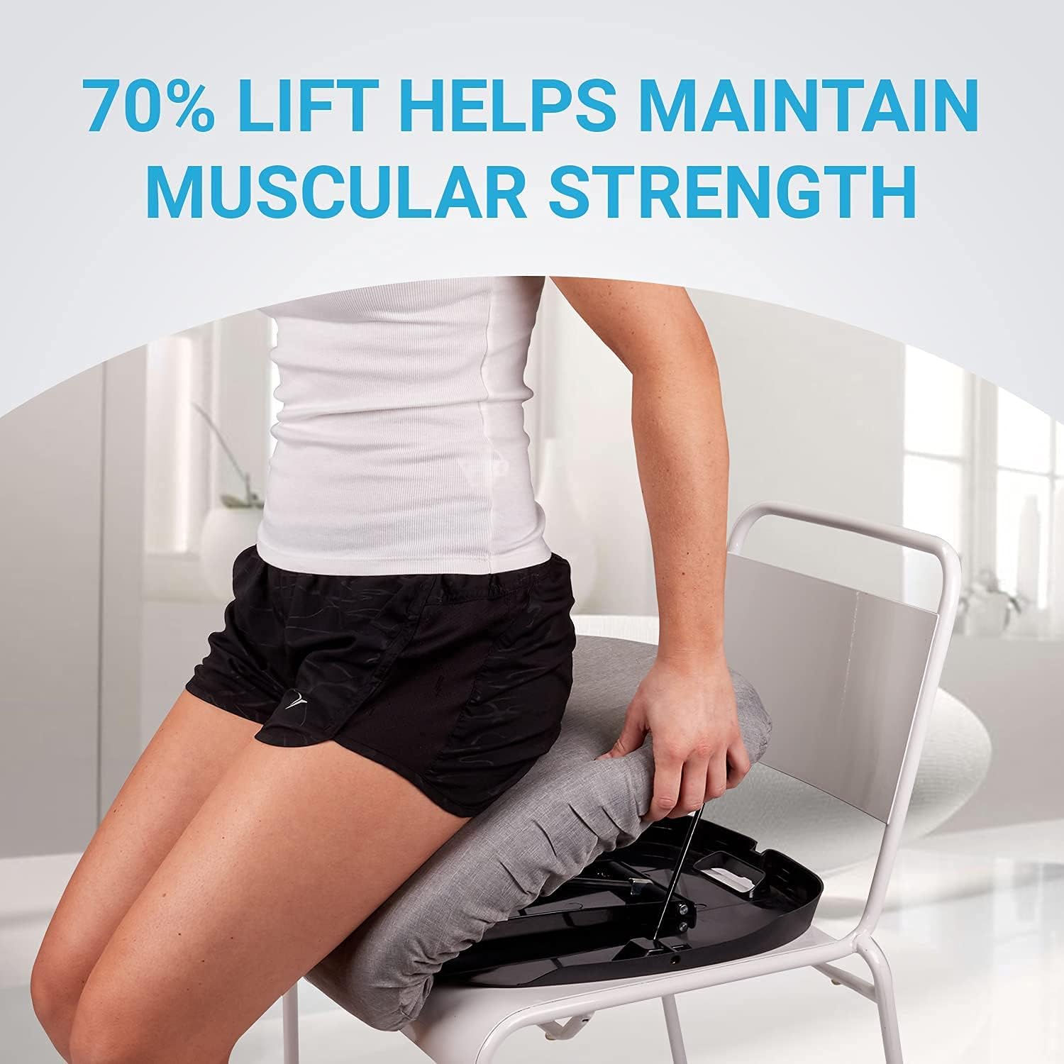 Lift Assist Cushion for Elderly, Portable Lifting Cushion Mobility Aid Non-Electric, Firm Memory Foam Support up to 340 lbs