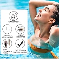 Vista 7 de Sombra de ojos marrón delineador de ojos mate crema suave sombra de ojos lápiz hipoalergénico impermeable de larga duración sombra de ojos oscuro