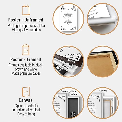 Miniatura 9 de Impresiones artísticas personalizadas de poema o verso, citas personalizadas, lienzo para crear tus propias citas personalizadas para el hogar,