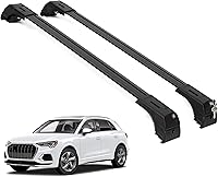 Vista 1 de ERKUL Barras Transversales de Techo para Audi Q3 2012-2018 Barras Transversales de Aluminio con Candado Antirrobo para Techo Compatible con Negro