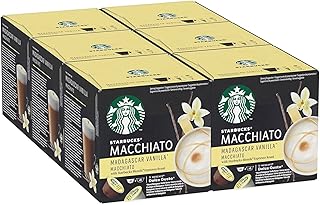 STARBUCKS Madagascar Vanilla Macchiato Coffee Pods by NESCAFÉ Dolce Gusto - 72 Flavoured Coffee Capsules (6 packs)