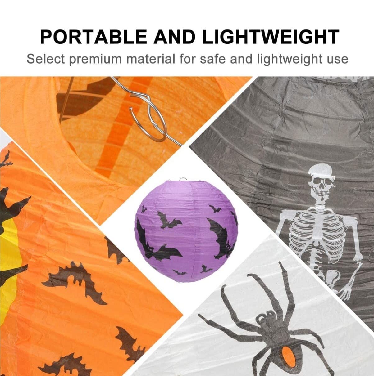 Latarnia na Halloween 10 Sztuk Pająk Papierowa Latarnia Dekoracyjna Dynia Wisząca Szkielet Czarownica Halloween Dekoracja na Halloween
