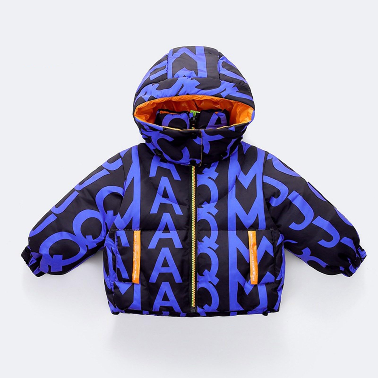Giacca invernale da ragazzo calda e corta piumino, piumino imbottito con cappuccio rimovibile per bambini, leggero trapuntato, abbigliamento scolastico, abbigliamento preppy 4-12 anni
