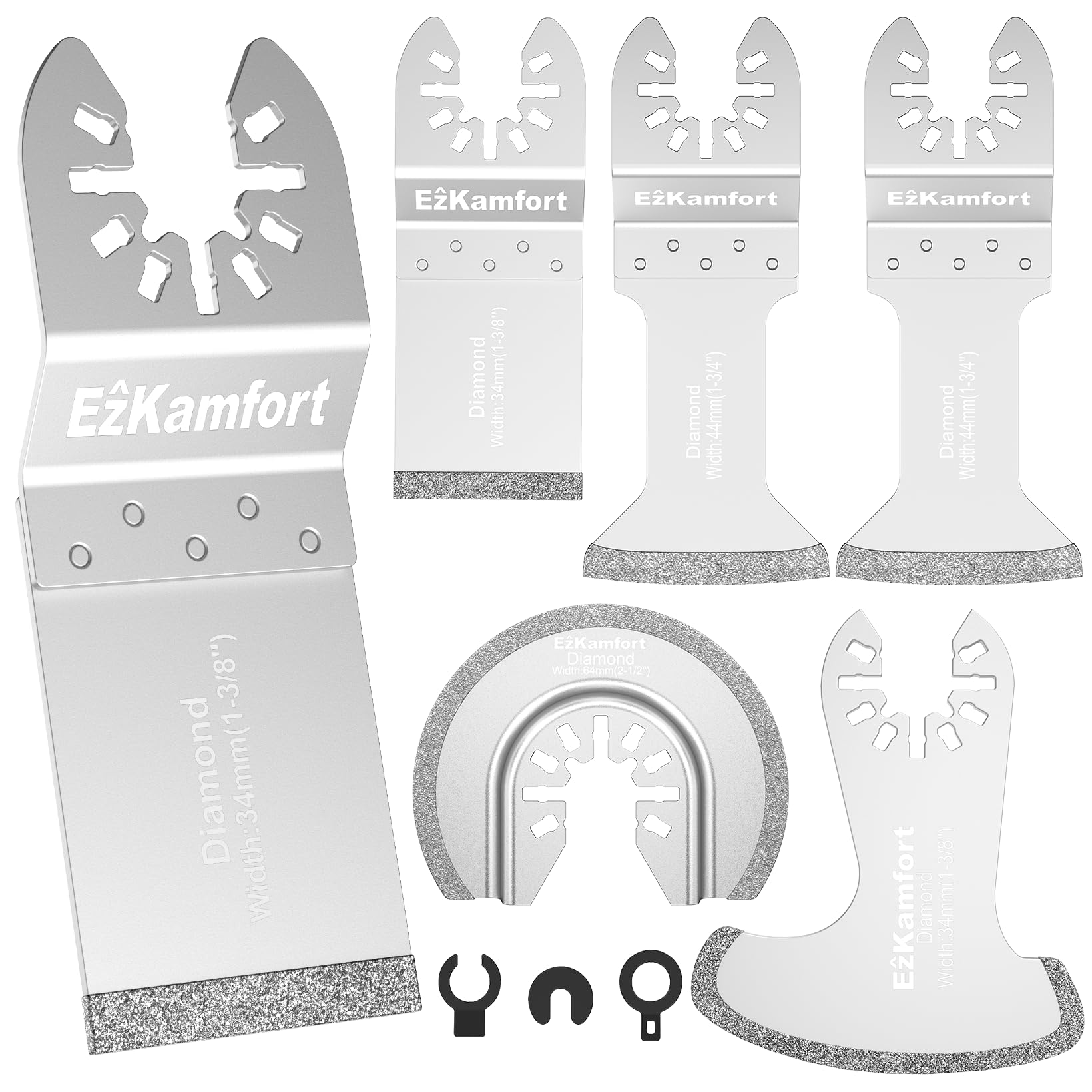 Cuchillas multiherramientas oscilantes de 6 piezas, cuchillas de diamante multiherramientas para eliminar granos, juntas, cuchillas de liberación rápida para azulejos, ladrillo de aire