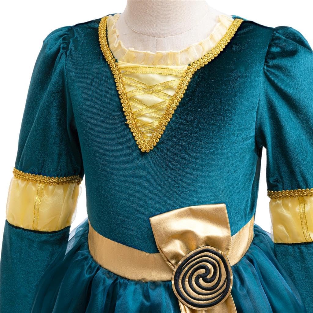 Dressy Daisy Girls Brave Princess Costume Toddler Medieval Renaissance Dress for Halloween Birthday Party Role Play Size 2-12 - Image 3