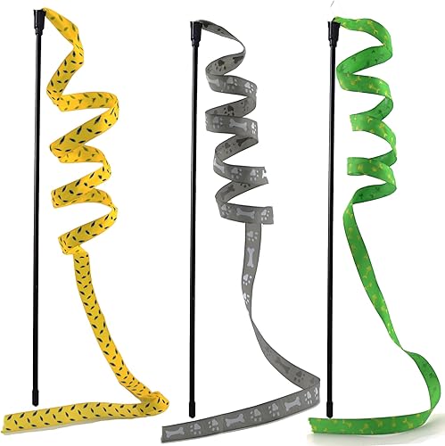 Varita interactiva de juguete para gatos con ratón de hierba gatera, cuerda de arco iris para gatos adultos y gatitos aburridos en interiores