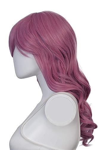Vista 91 de Epic Cosplay Hestia Dark Plum Cosplay peluca rizada de 22 pulgadas