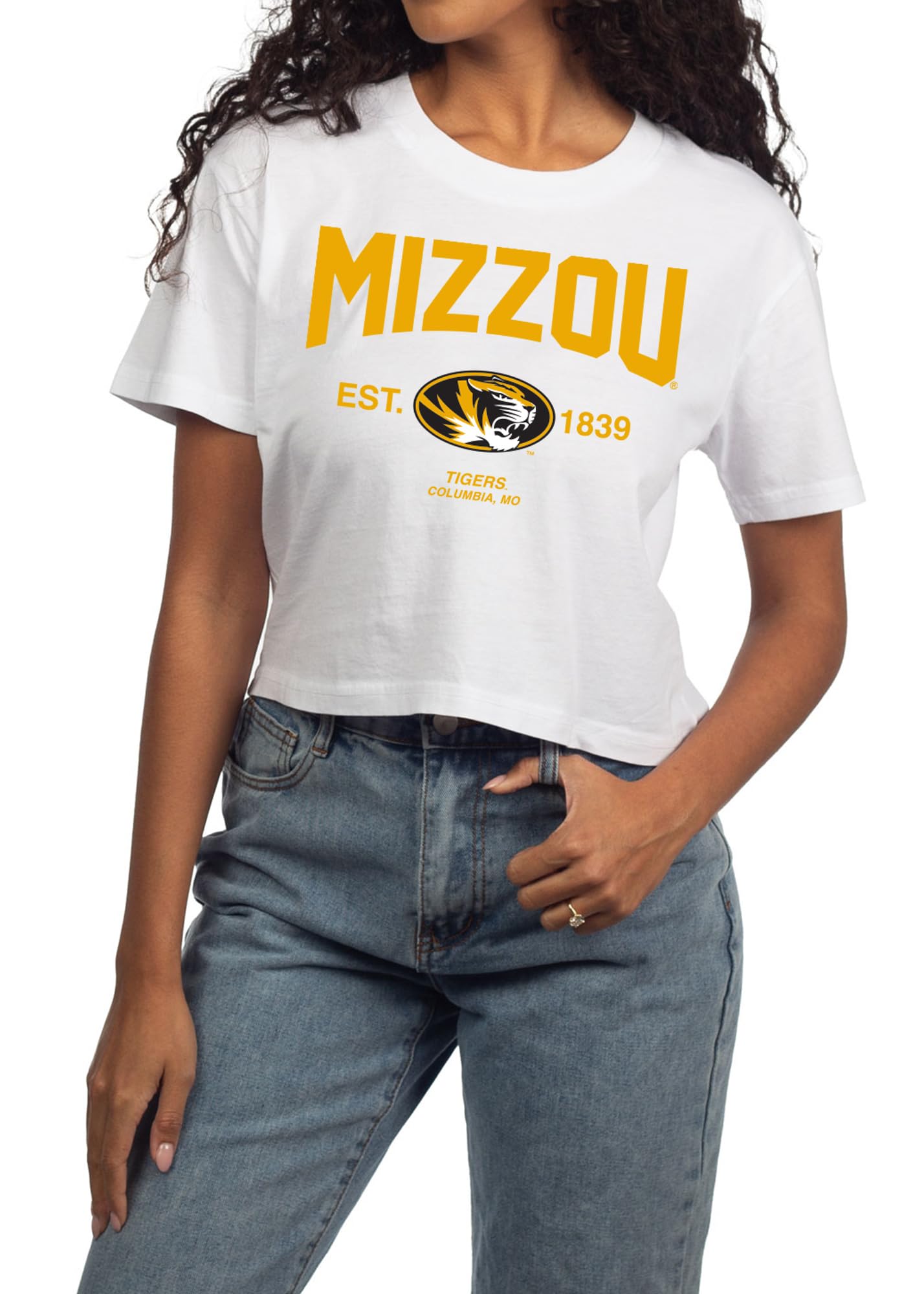 chicka-d Women's Standard Short 'N Sweet Tee, White, Large