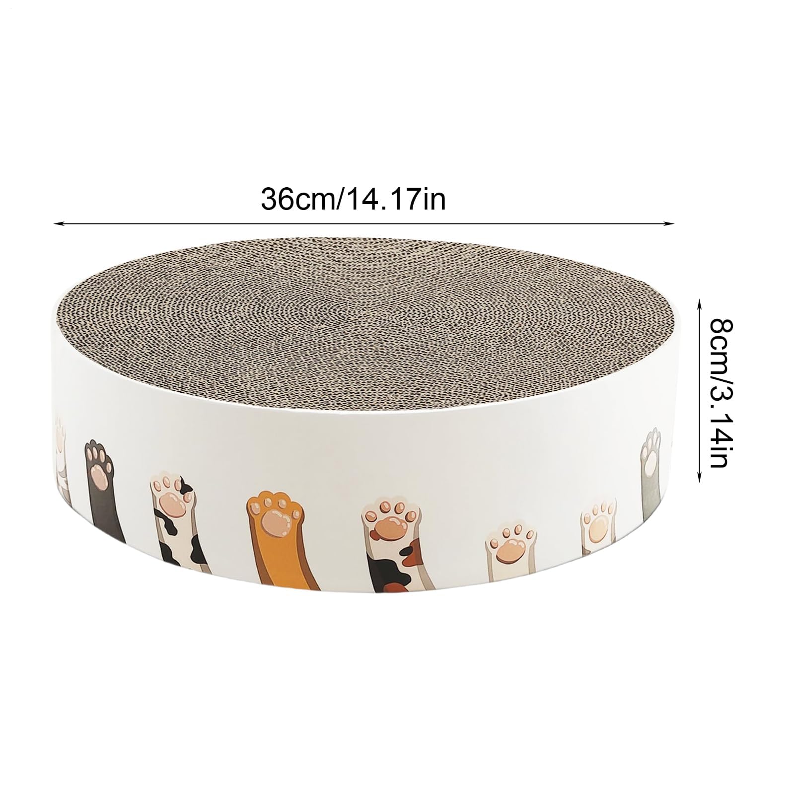 Generico Almohadillas para uñas de gatos | Caseta redonda de cartón ondulado, protector para muebles rascadores – para gatos de todos los tamaños – Protector para muebles de interior para juegos y