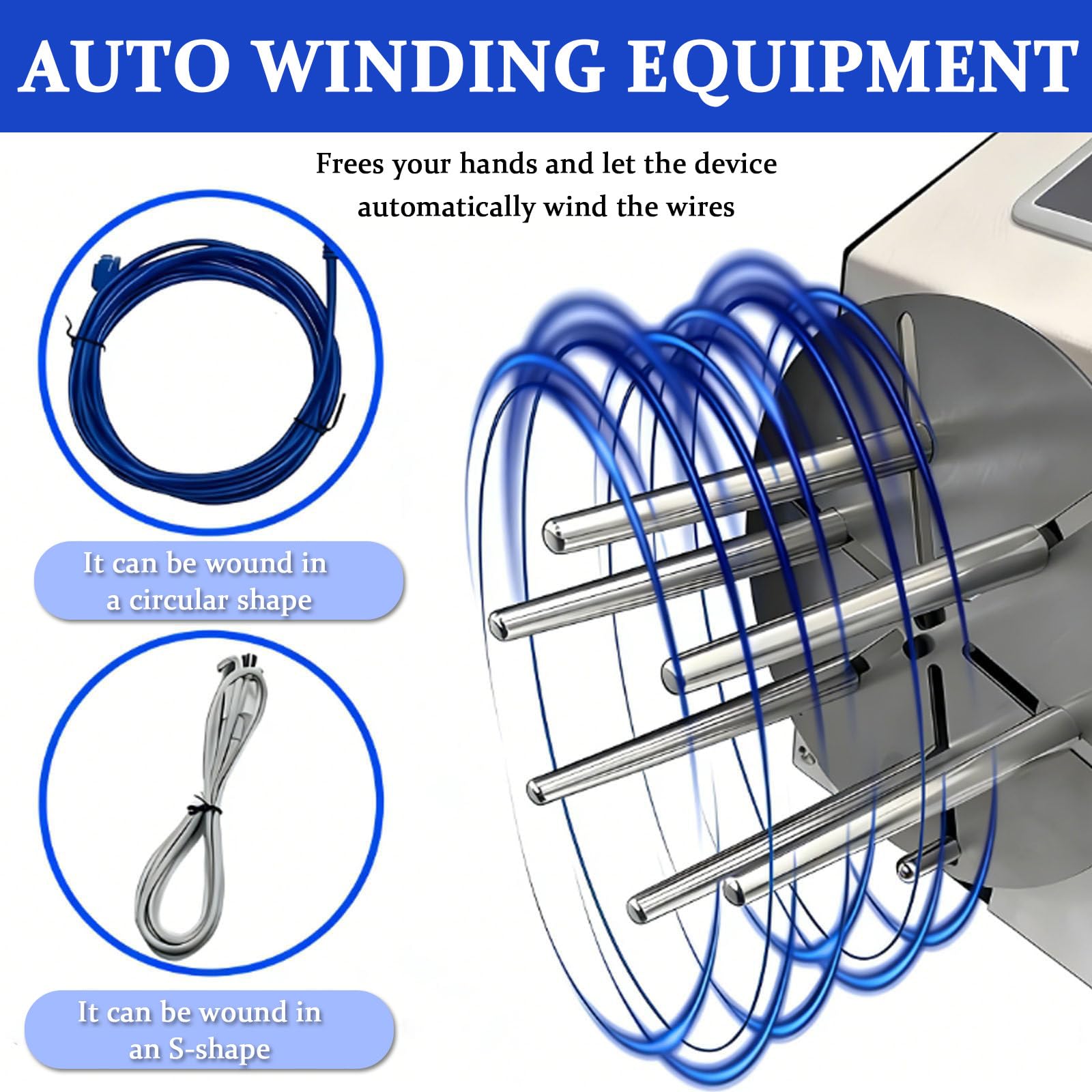 Urządzenie do Nawijania Kabli i Wiązarka do Torebek Spożywczych z Pedałem i Inteligentnymi Czujnikami dla Sklepów i DIY Projektów Desktop Machine+CableTie*20
