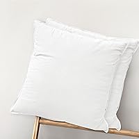 Vista 54 de MooMee Juego de 2 fundas de almohada 100% algodón lavado con textura parecida al lino, transpirable, duradera, suave y cómoda