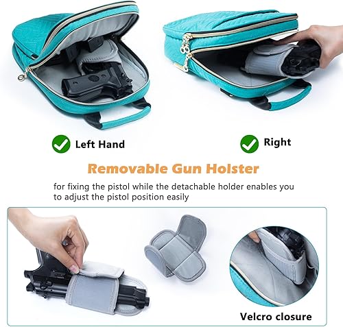 Miniatura 9 de Estuche de pistola suave, Bolsa de pistola CCW, Bolsa de pistola cruzada, Bolsa de pistola de transporte oculto, Bolsa de pistola táctica pequeña,