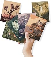 Vista 2 de Twigs Papel – Tarjetas de felicitación vintage de los parques nacionales – Tarjetas de papelería con sobres, tarjetas de agradecimiento y notas