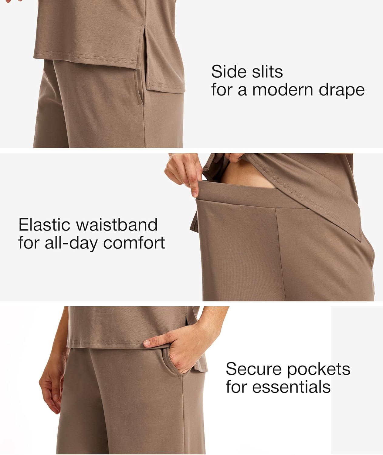 GYS Bamboo Viscose 2 Piece Outfits for Women Spring Summer Casual Lounge Sets for WFH, Errands, Travel, Airport - Image 5