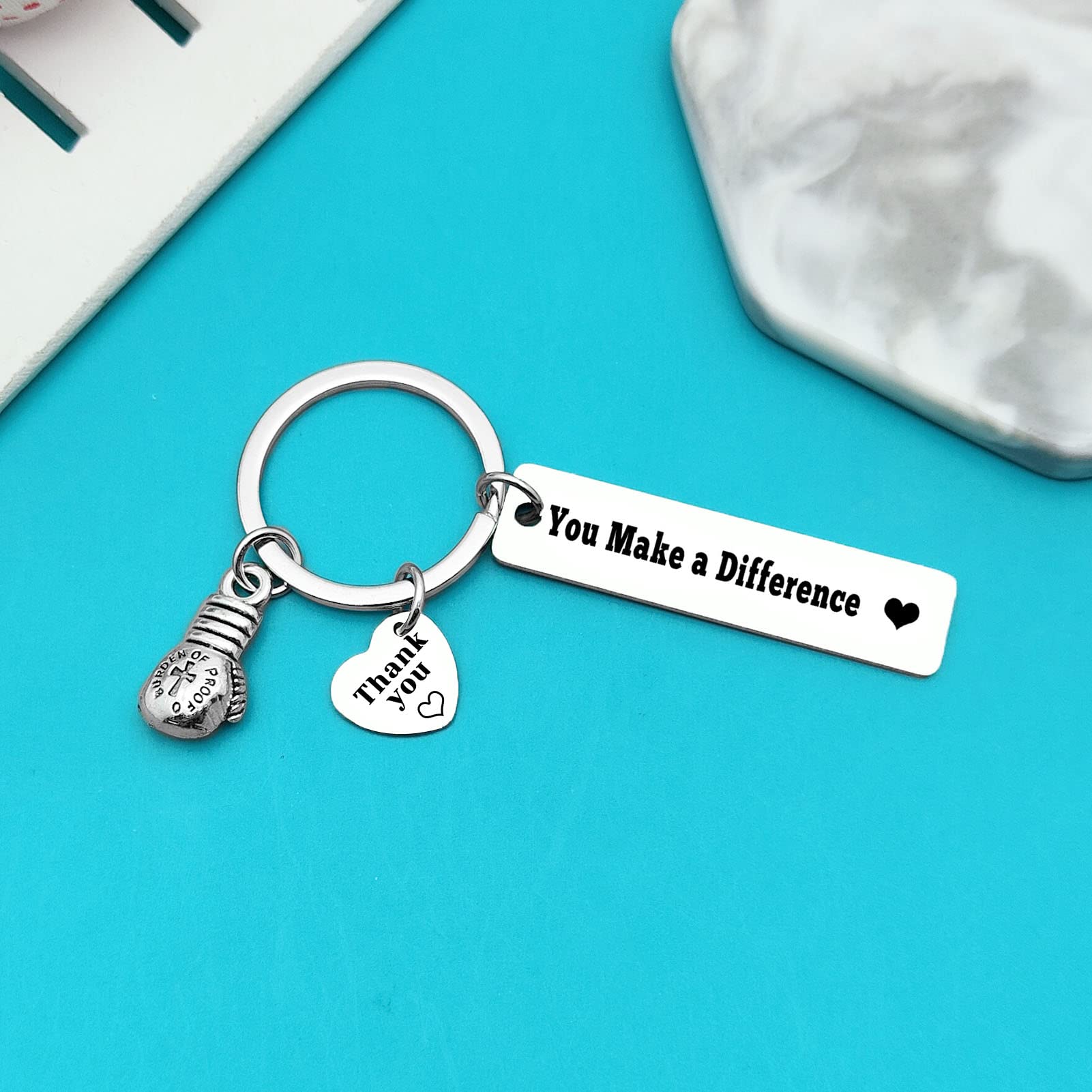 Xiahuyu Boxing Gift Boxing Gloves Keychain Thank You Gift for Boxer Boxing Coach Appreciation Gift Boxing Lover Gift