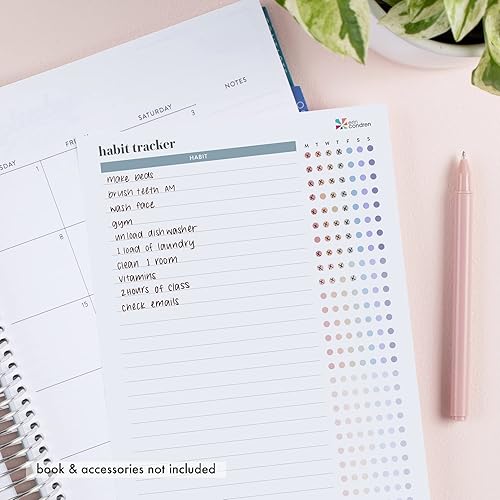Miniatura 3 de Erin Condren Bloc de notas de seguimiento de hábitos. Seguimiento de plazos, tareas pendientes y progreso. Gerente de proyectos y bloc de tareas. 6