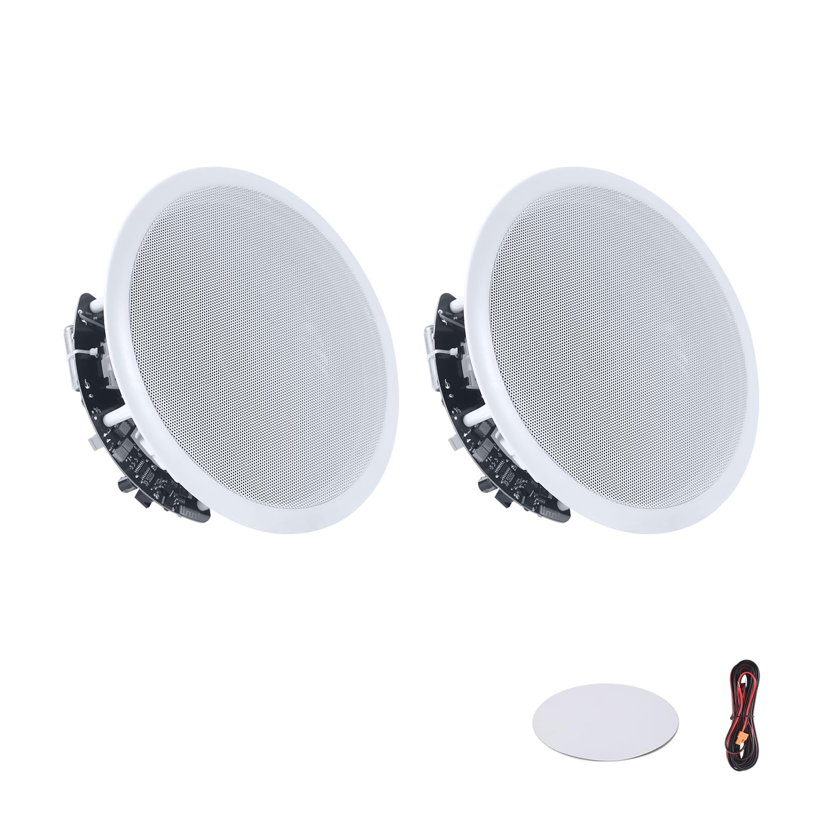 VEVOR Altoparlanti da Incasso a Soffitto 2 pezzi, Altoparlanti con Bluetooth da Incasso da Parete 203,2 mm per Uso Interno Soggiorno Home Theater Montaggio a 2 Vie Potenza Picco Singola 50 W
