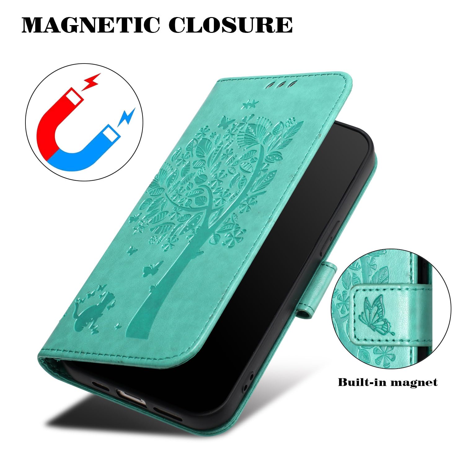 Cover per Xiaomi Redmi 12C / Redmi 11A, Flip Caso in PU Pelle Premium