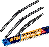 Vista 31 de ATTKE Limpiaparabrisas para todo tipo de clima, limpiaparabrisas delantero de 26 pulgadas + 22 pulgadas y limpiaparabrisas trasero de 11 pulgadas