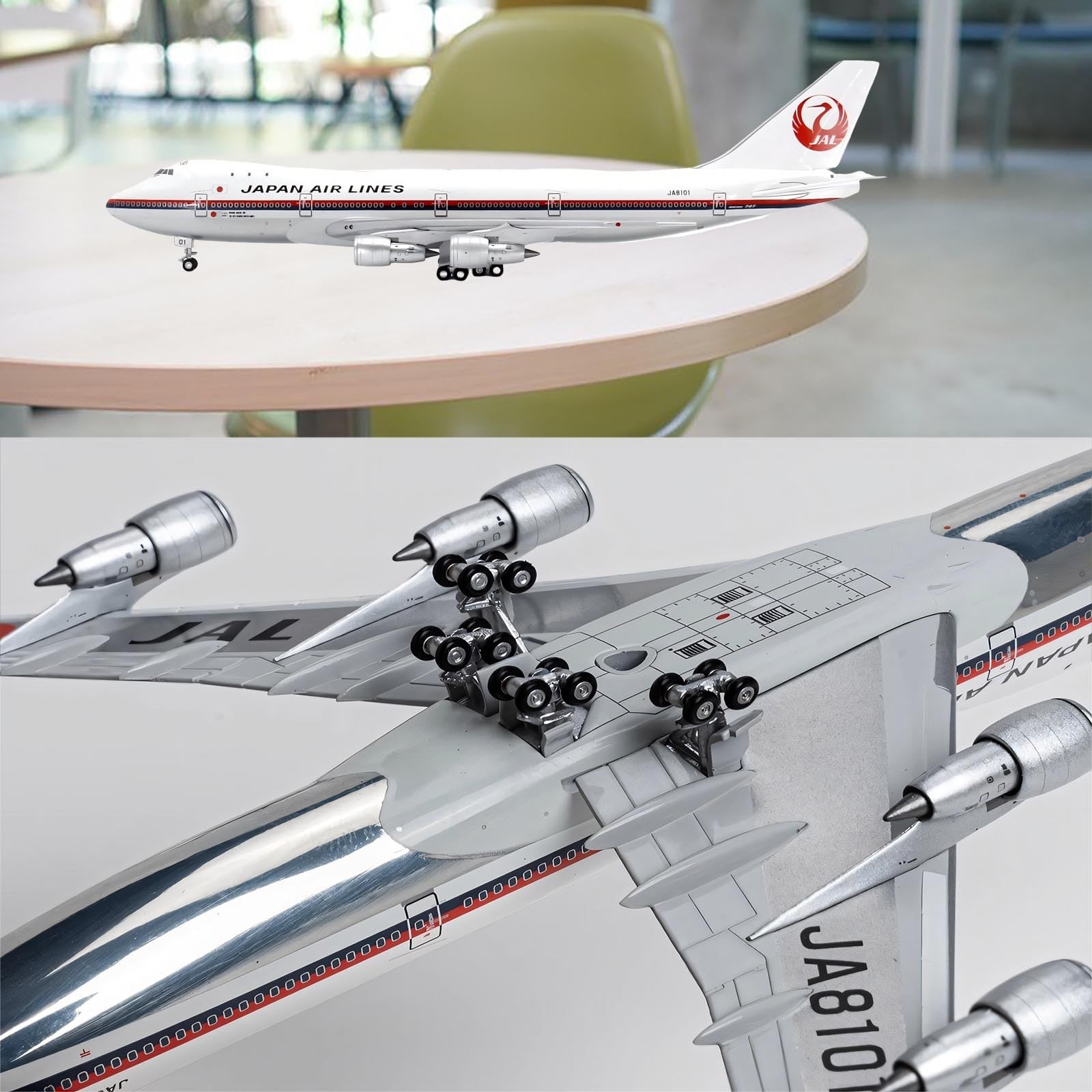 Amazon.co.jp: 1:400スケール 日本航空 B747-100 JA8101 ダイキャスト