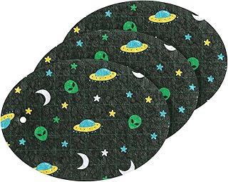 susiyo Alien Moon Star Outer Space Scrub Sponges Multi-Use Scrubbing Sponge for Cleaning Kitchen Washing Dishes & Bathroom (Set of 3)