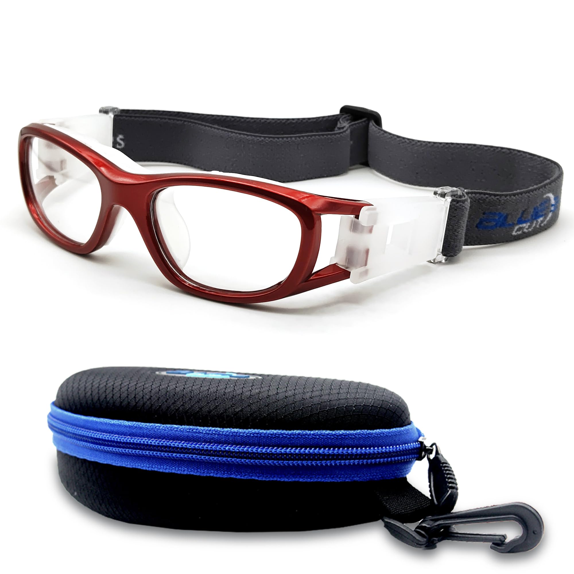 BLUE CUT Safety Basketball Goggles For Kids for Outdoor Sports Activities Anti Fog Replaceable to Prescription Lenses