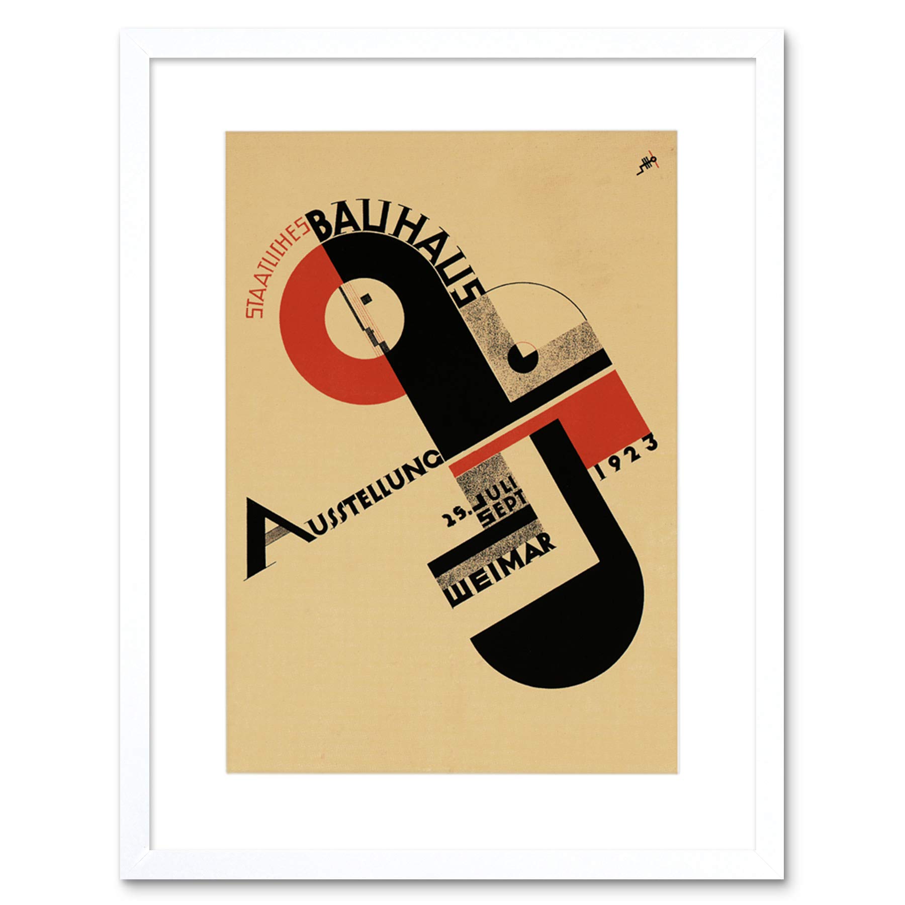 Wee Blue Coo Exhibition Bauhaus Weimar Icon Germany Vintage Retro Advert Framed Wall Art Print