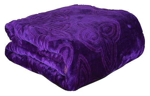 Zettox Ultra Soft Microfiber Luxurious Embossed Very Warm Korean Mink Double Bed Blanket for Winter