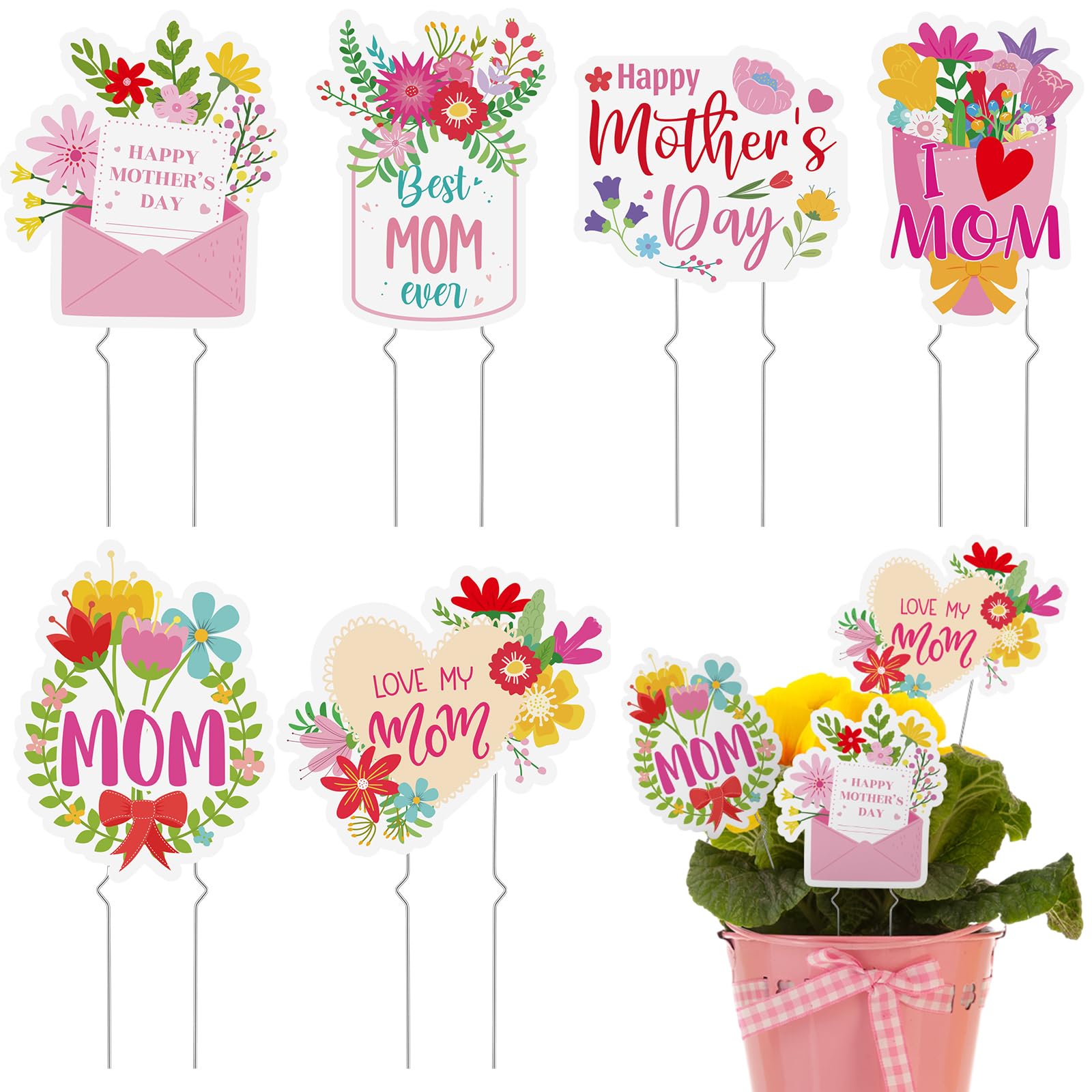 Piquets de fleurs en métal pour sublimer votre pelouse en famille