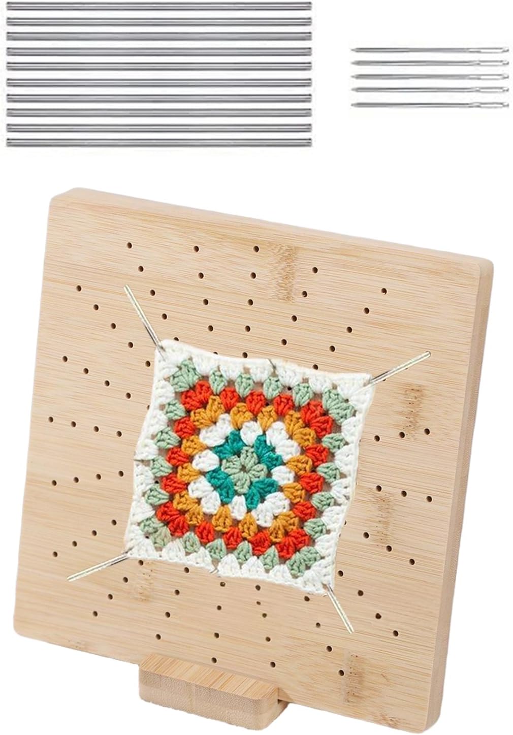 – Crochet Blocking Board, Crocheting Blocking Board, Wooden Crafting Knitting Tools Gadgets with Pin for Adults Mom Grandmothers