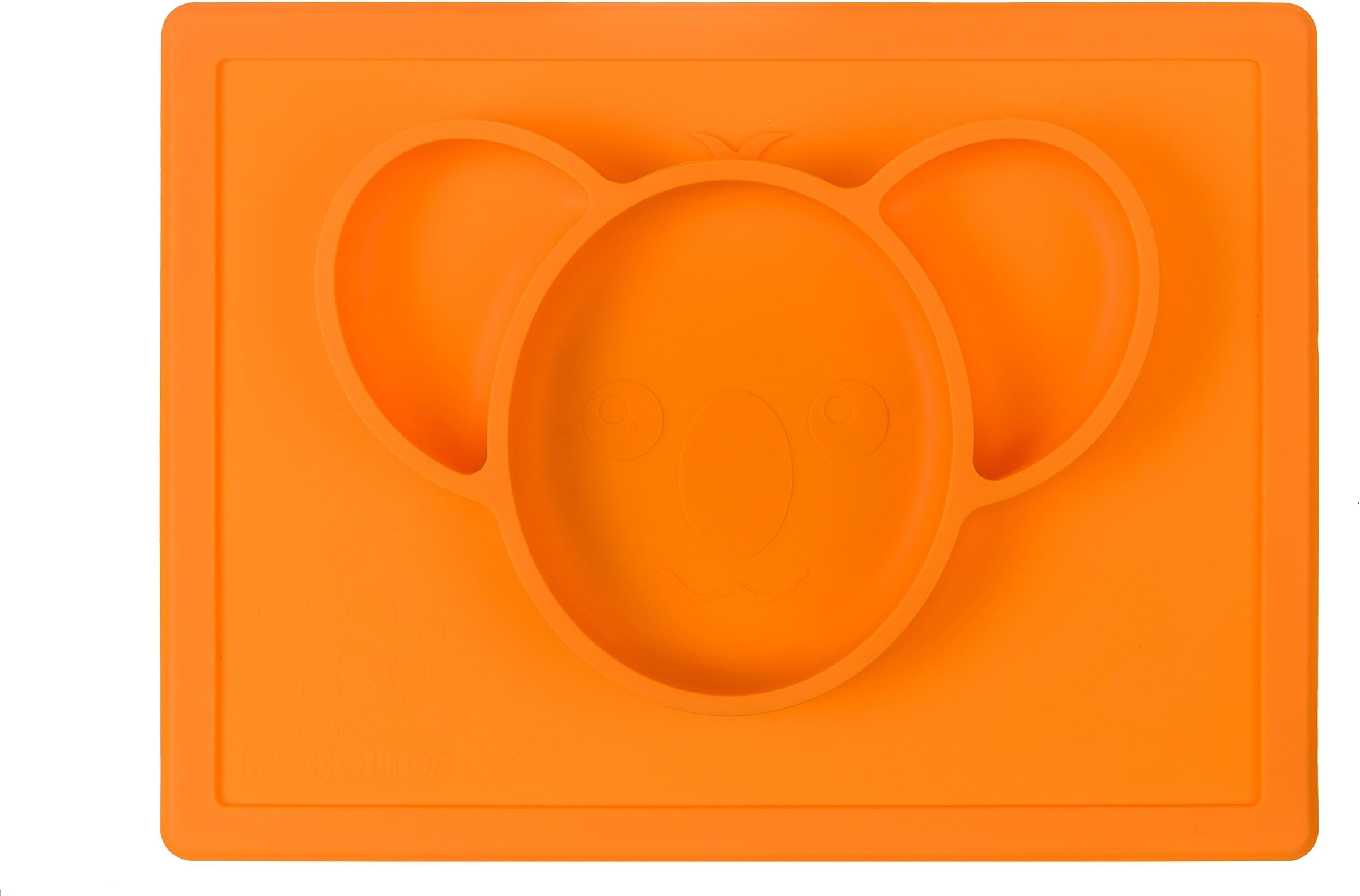 KOKOLIO® - Baby and children's plate - Adhesive, non-slip, suction mat - for a mess-free dining experience - baby Led Weaning Silicone set, placemat, table mat