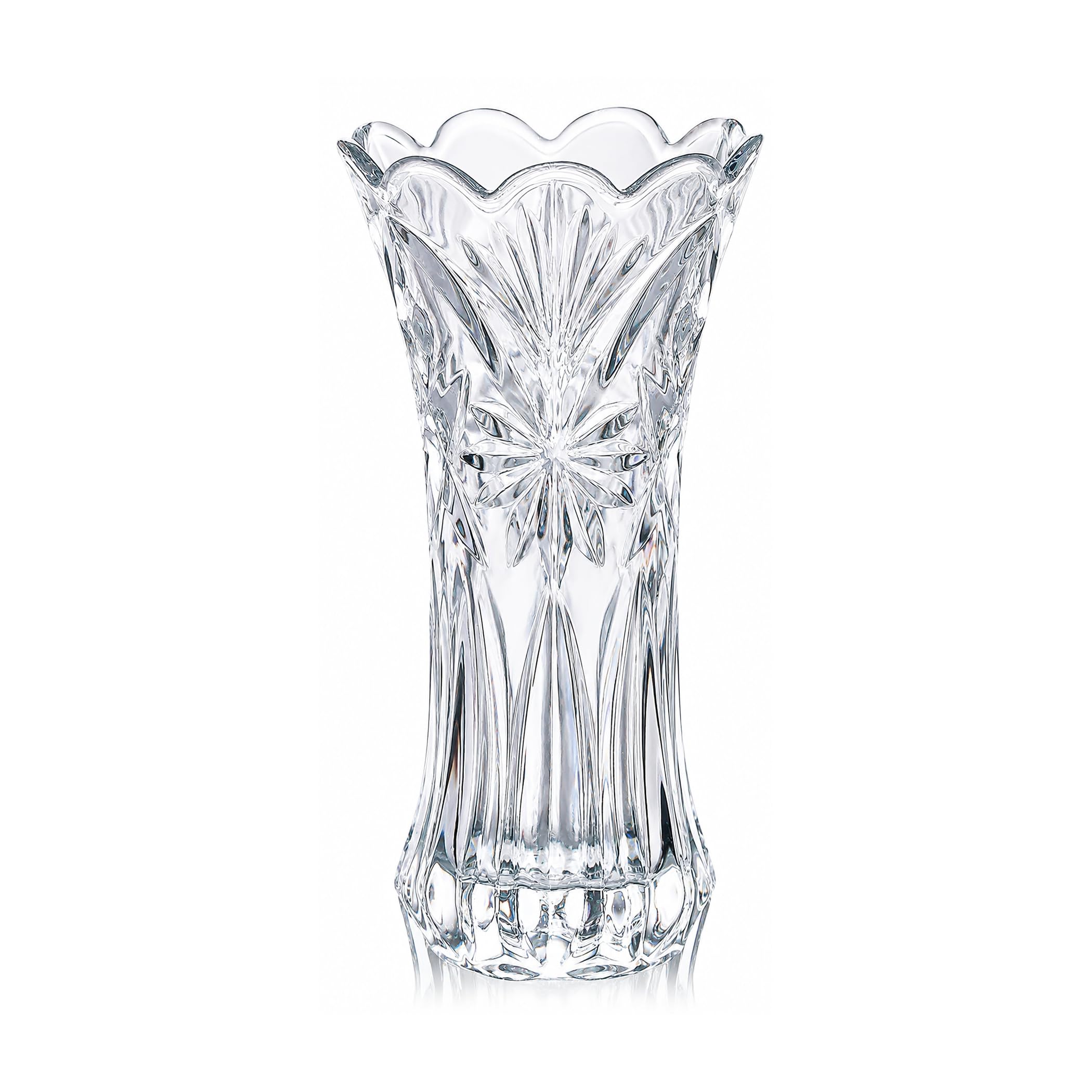 Glass Vases for Flowers, Tall with Wide Opening | Elegant Large Vase for Bouquet, Orchid Textured Design Decorative Vase for Living Room Dining Table Centerpiece, Wedding Gift-image-35