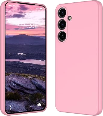 HAII for Samsung Galaxy S25 Plus Case, Slim Liquid Silicone for Women Men with Scratch-Resistant Microfiber Lining Shockproof Soft Silicone Protective Phone Case for S25 Plus Pink