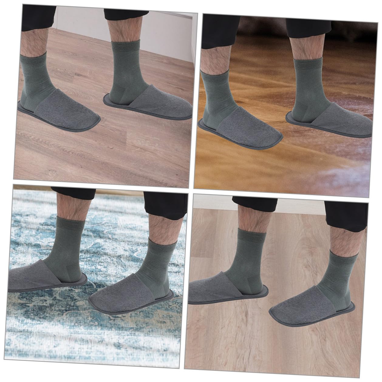 NOLITOY Pantofole da Viaggio Pieghevoli 20 Paia in Pile per Uomo e Donna | Design Monouso Leggero, Adatte per Spa, Formato Portatile per Uso in Hotel e Durante gli Spostamenti
