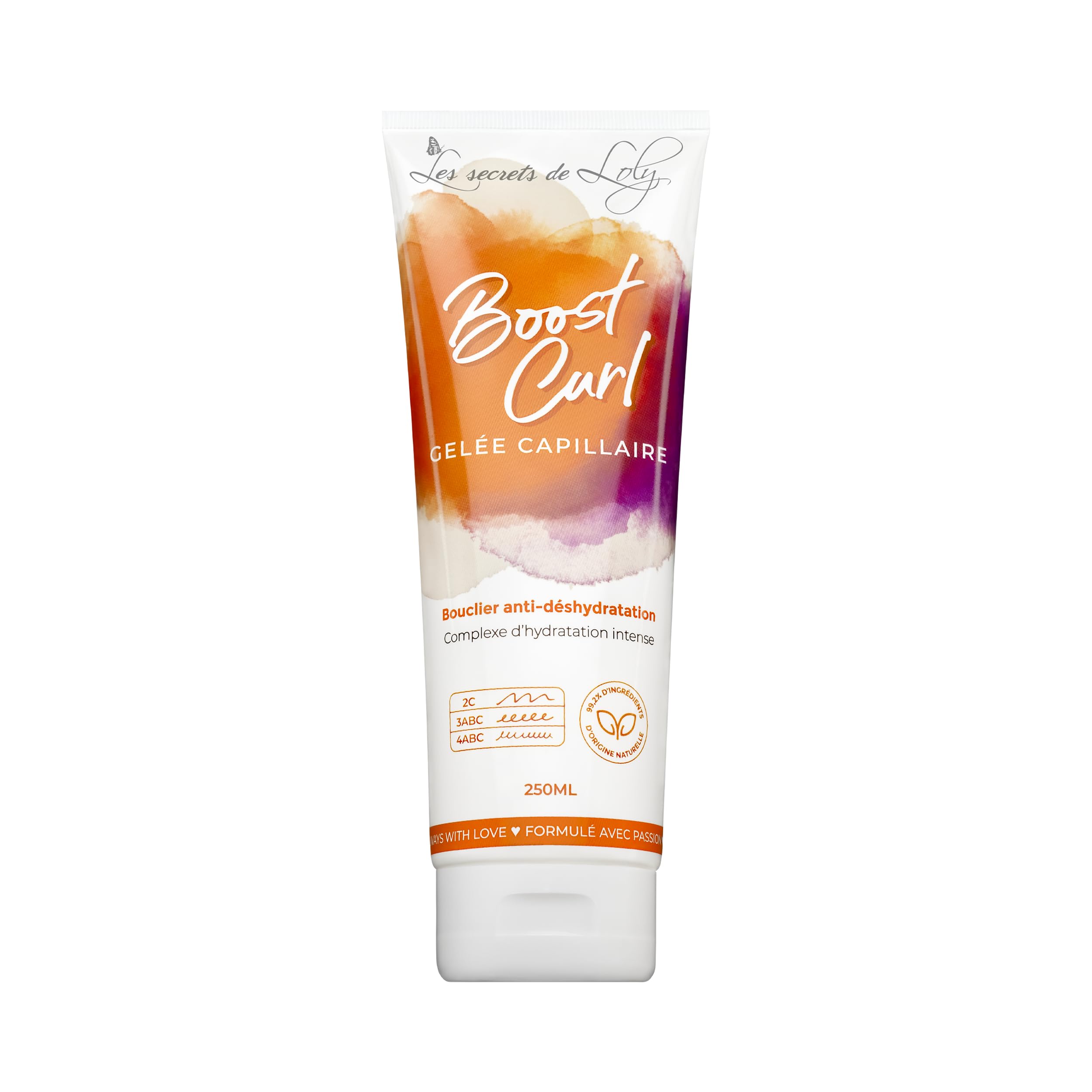 Les Secrets de Loly – Boost Curl – Hidratación y Definición para Rizos – Provitamina B5 – 99% ingredientes naturales – Gel para rizos sin efecto rígido – 250 ml
