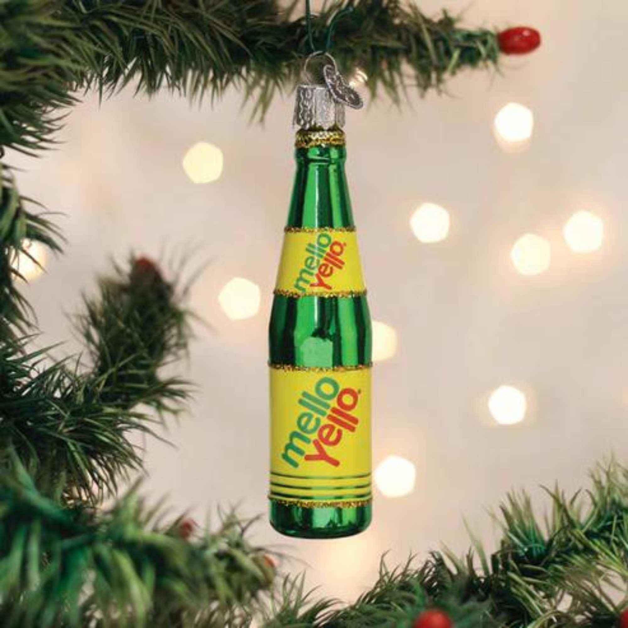 Amazon.com: Old World Christmas Mello Yello Bottle Glass Blown