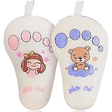 Baby and Kids Bath Sponge 2 Pack Cute Foot-Shaped Child & Toddler Bath Exfoliating Body Scrubber luffa Sponge.Bath Sponge Specially Designed for Infants, Women, Boys, and Girls