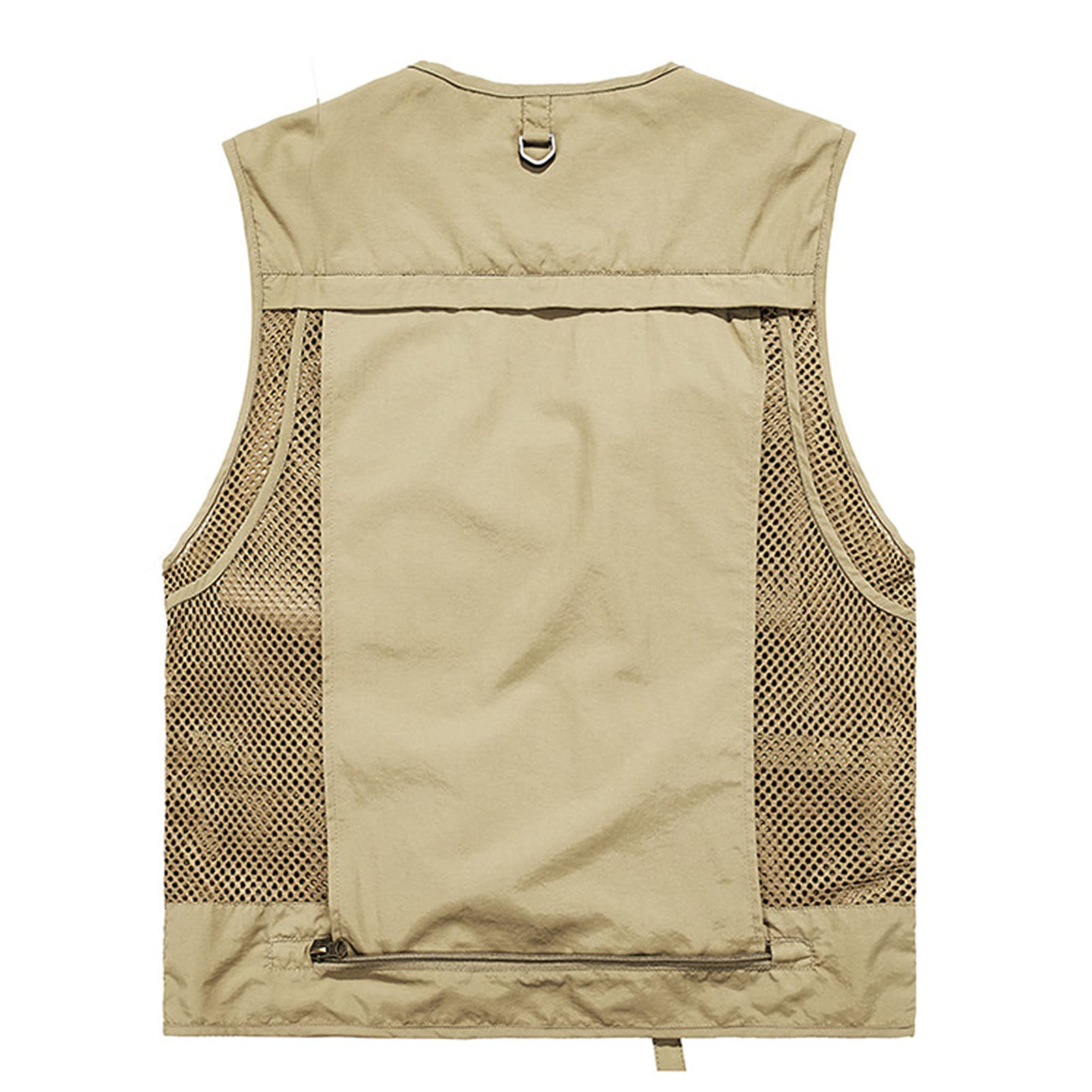 Giacche da Uomo Multi Tascabile All'aperto Veloce Asciutto Traspirante per La Pesca Vestito da Pesca Senza Maniche Top Viaggiare Fotografia Capispalla grey-3XL