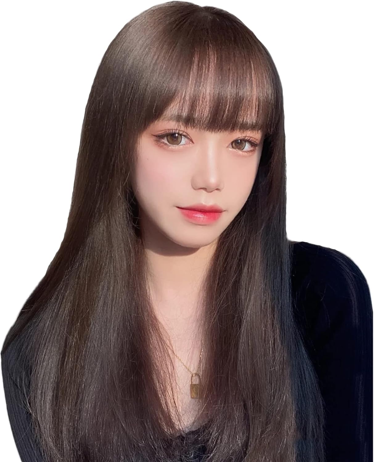 ウィッグ かつら ミディアム セミロング ストレート ぱっつん 自然 フルウィッグ レディース 小顔 Wig アッシュグレー Sale 61 Off