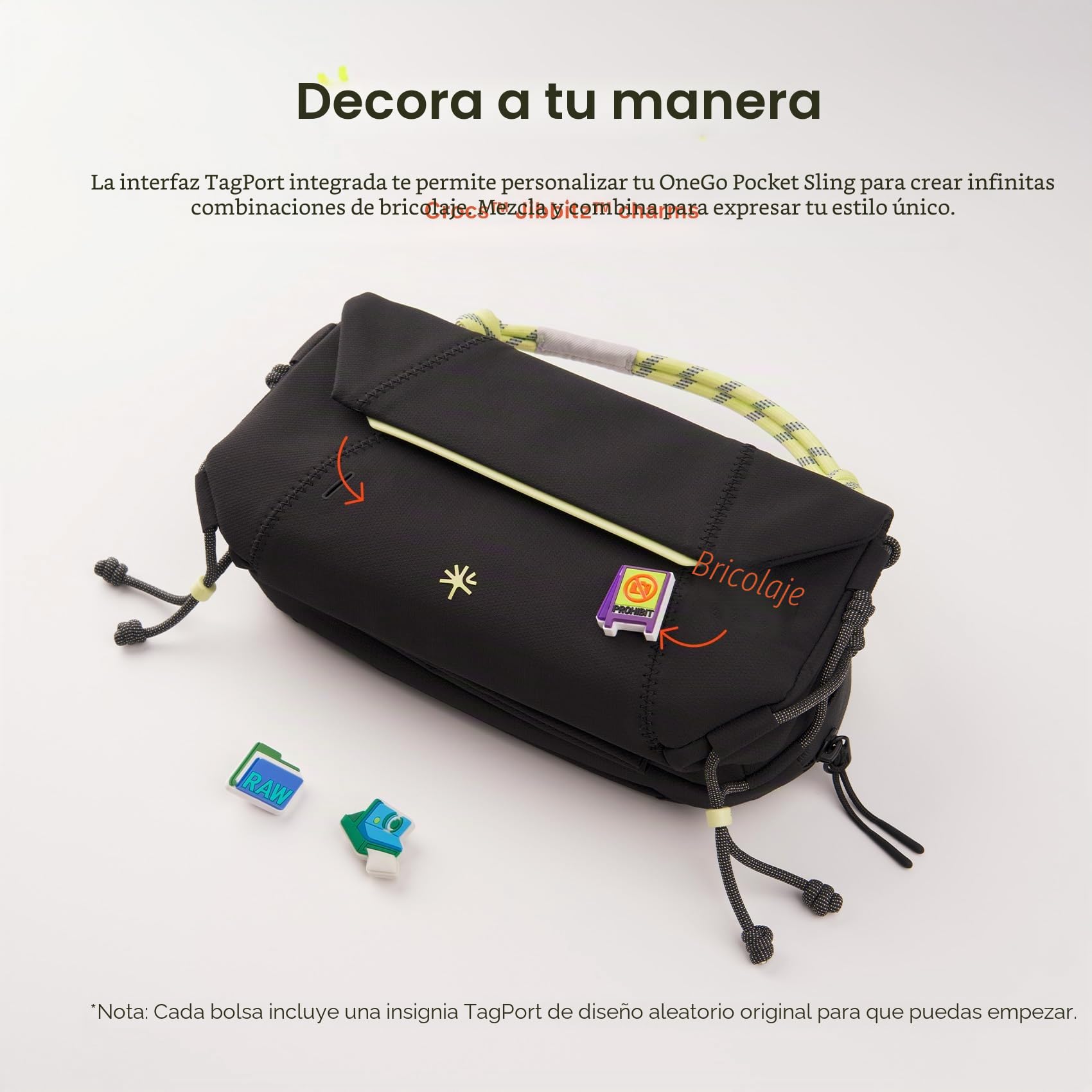 PGYTECH OneGo Pocket Sling Bag para dji OSMO Pocket 4/3 y Cámaras Action, Bolso de Bandolera Mini Ligero y Portátil para Viajes, Everyday Carry, Bolso de Hombro para Fotografía(Verde Lima)