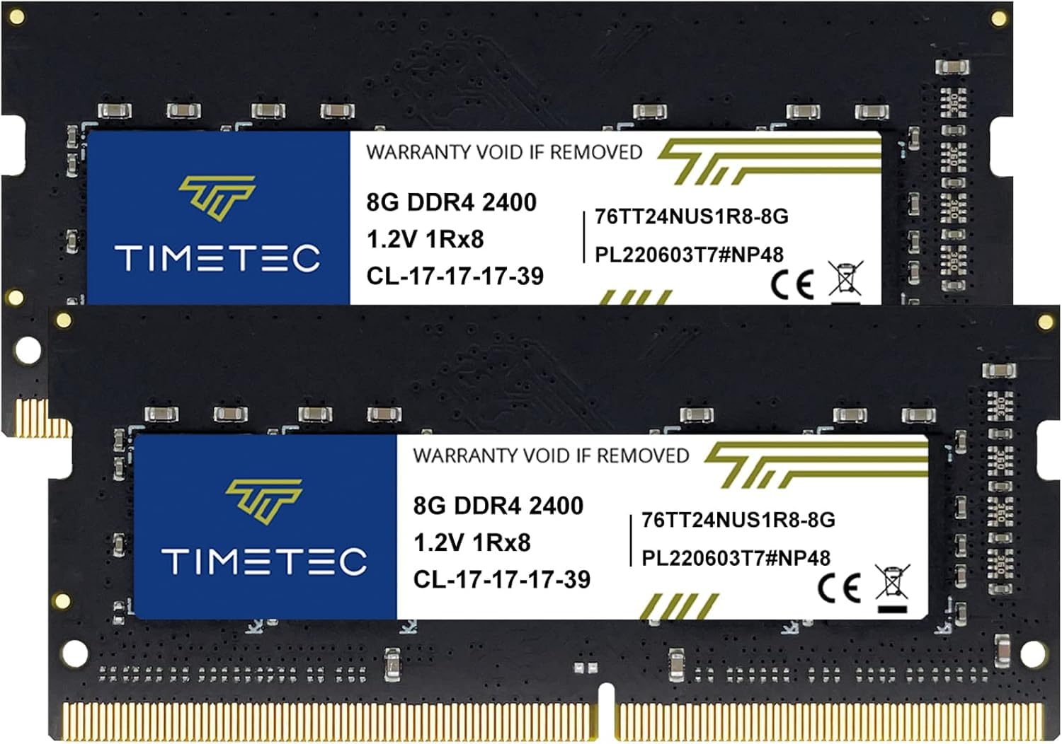 Timetec 16GB KIT DDR4 2400MHz PC4-19200 Non-ECC Unbuffered 1.2V