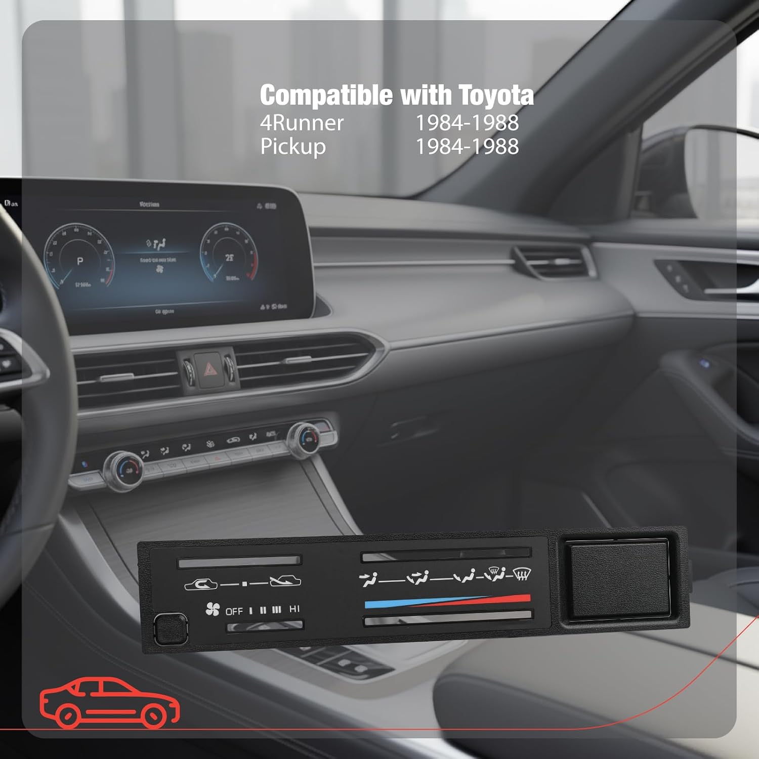 55519-89143 A/C Heater Climate Control Faceplate Compatible with 4Runner Pickup 1984 1985 1986 1987 1988