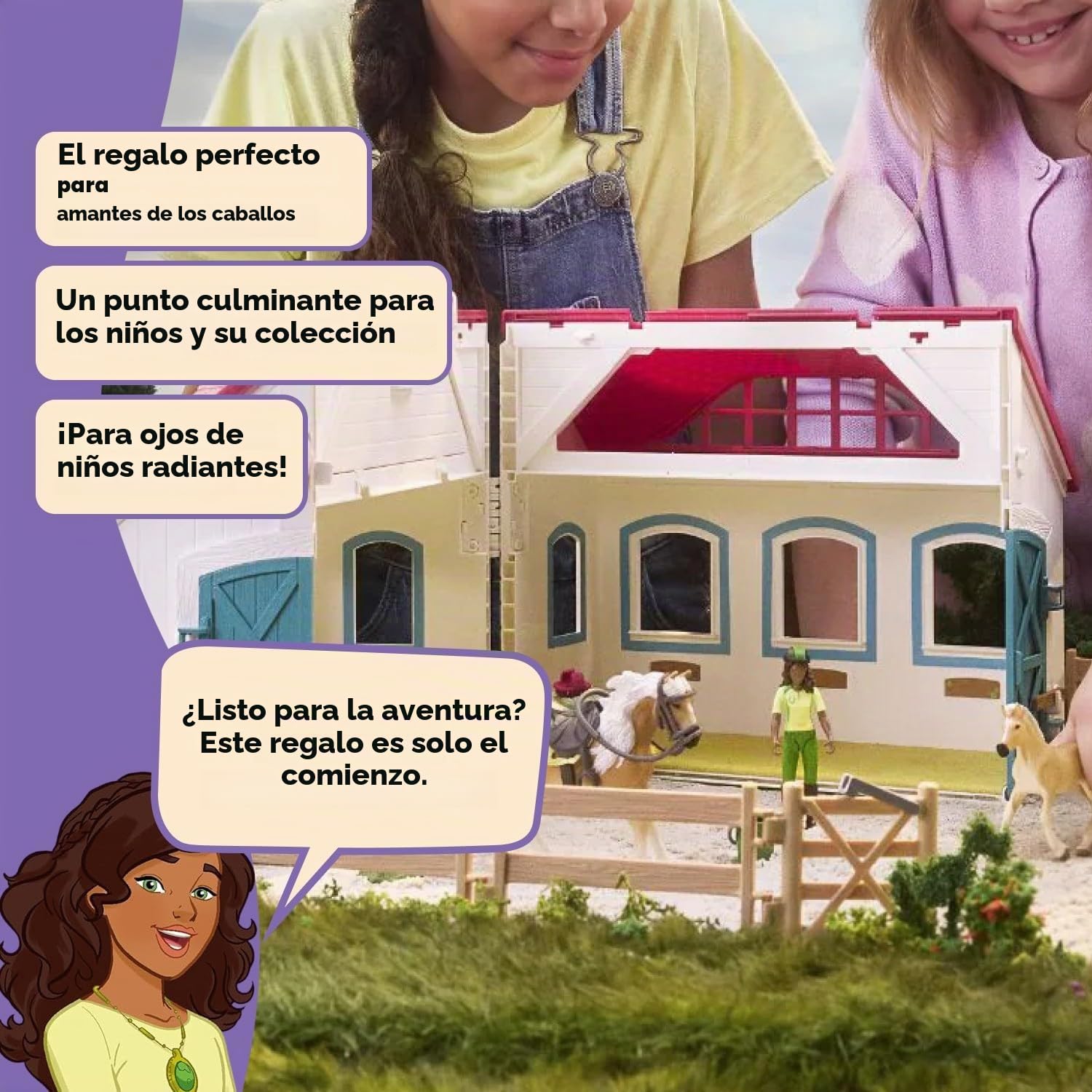 Schleich Horse Club | Establo portátil “Herradura” 42703 | 60 Piezas