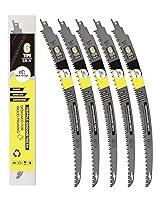 Vista 8 de Hojas de sierra recíproca de dientes japoneses de 15 pulgadas, 4 piezas, hojas de podar 6TPI con borde curvado para madera, corte de árboles, se