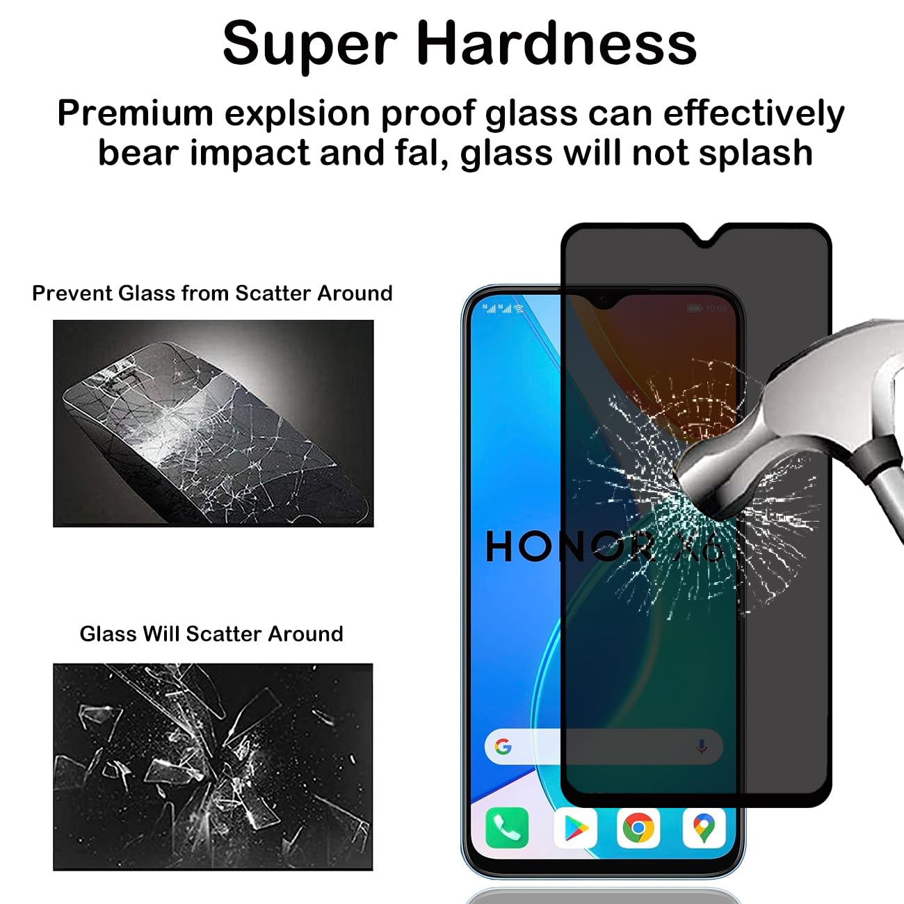 JETech Verre Trempé Anti-Espion Pour IPhone 14 Pro Max 6,7 Pouces Avec Protecteur Objectif Caméra Arrière, Couverture Complète, Film Protection Écran, 2 Pièces Chacun