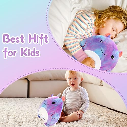 Miniatura 4 de Jellydog Toy Almohada de felpa de unicornio de 16 pulgadas, animales de peluche para niñas, bonita almohada de peluche de unicornio para abrazar,