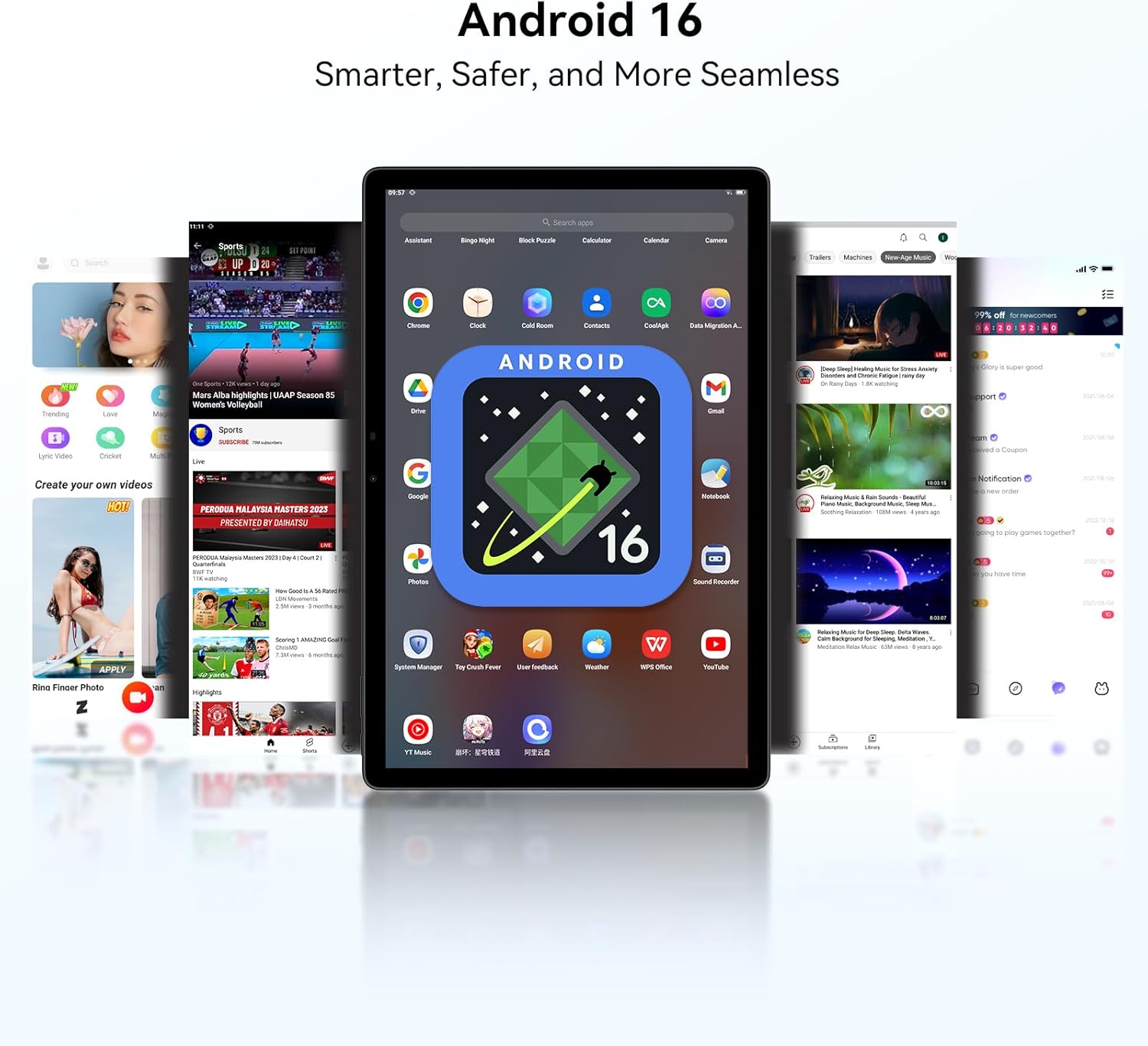 Blackview Android 16 Tablet with 36GB RAM + 256GB ROM (2TB TF), 13 Inch Gaming Tablet with 50MP + 13MP Dual Camera, LTE + 5G WiFi 2K FHD Large Display, WideVine L1, Octa Core T620, 11000 mAh - Image 2